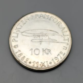 1 st Investeringsmynt i Silver, Sverige 10 kronor, 1972 90th Anniversary - Birth of Gustav VI Adolf S830 18g 32mm