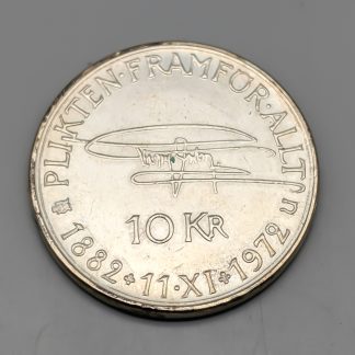1 st Investeringsmynt i Silver, Sverige 10 kronor, 1972 90th Anniversary - Birth of Gustav VI Adolf S830 18g 32mm