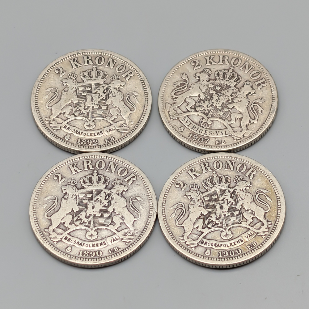 4 st 2 kr Sverige 1890-1904 S800 60g 31mm