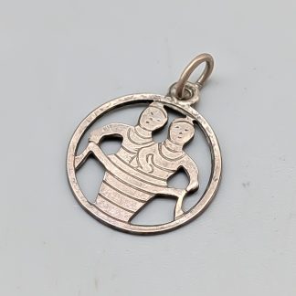 Hänge i Silver Stjärntecken Tvillingarna S830 0.9g 18mm