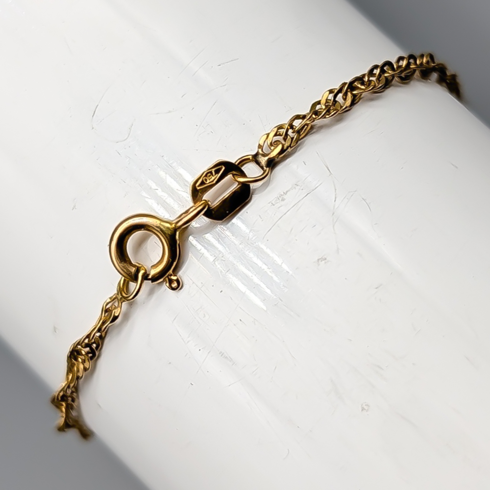 Singaporelänk i Guld 18K 1.98g 24cm - Bild 2