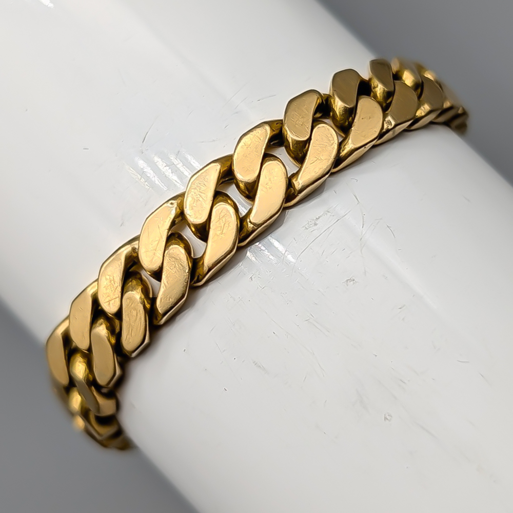 20.5cm Pansarlänk i Guld 18K 34.96g