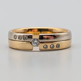 Schalins Diamantring i Flerfärgat Guld 18K 5.37g 17mm