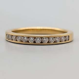 Alliansring i Guld med Diamanter 18K 3.47g 17.5mm