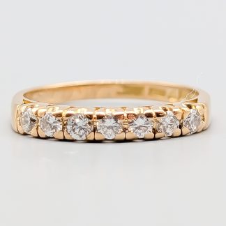 Alliansring i Guld med Diamanter-2