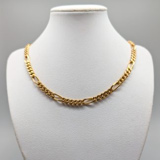 51.5cm Figarolänk i Guld 18K 60.78g