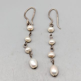 Örhängen i Silver med Odlade Pärlor S925 2.22g 55mm