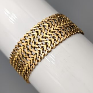 19.5cm Fiskbenslänk i Guld 18K 29.16g