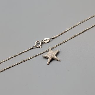 38cm Pansarlänk i Silver med Hänge Stjärna S925 2.94g