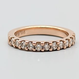 Alliansring i Roséguld med Diamanter 14K 2.38g 14mm