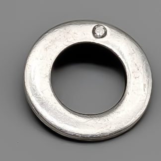 Hänge i Silver med Vit Sten S925 1.75g 15mm