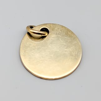 Hänge i Förgyllt Silver Gravyrbricka S925 4.04g 20mm