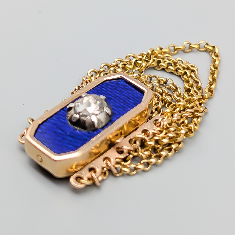 Diamantring i Guld med Emaljerade Detaljer 14K 7.95g 17.5mm - Bild 2