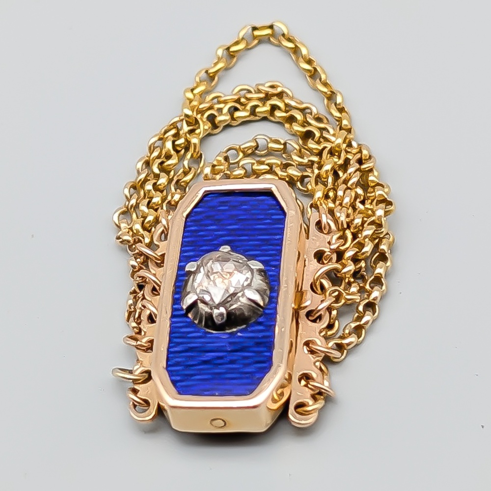 Diamantring i Guld med Emaljerade Detaljer 14K 7.95g 17.5mm - Bild 4