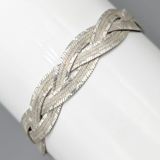 22cm Flätat Armband i Silver S925 8.93g