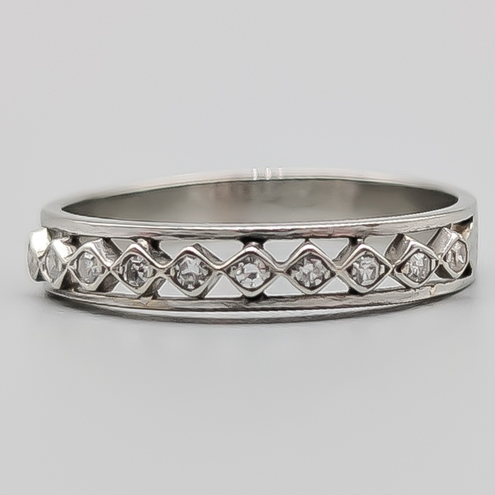 Diamantring i Vitguld 18K 2.38g 17mm