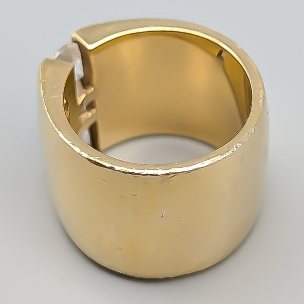 C by C Ring i Förgyllt Silver med Vita Stenar S925 18.62g 16.75mm - Bild 2