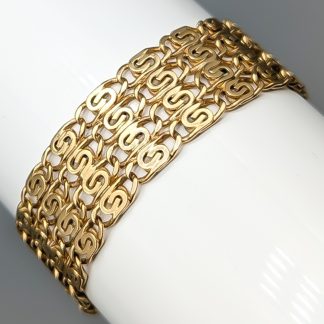 19cm Fyrradig Virrvarrlänk i Guld 18K 30.57g