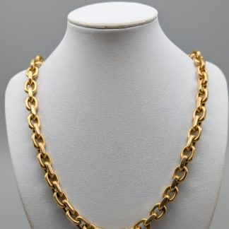 60cm Flackslipad Ankarlänk i Guld 18K 235.46g