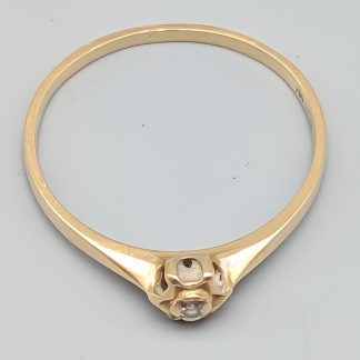 Diamantring i Guld 18K 1.44g 18.75mm
