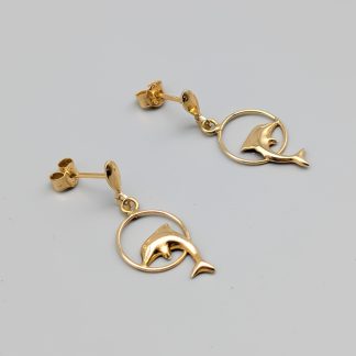 Örhängen i Guld Delfin 18K 1.03g 24mm