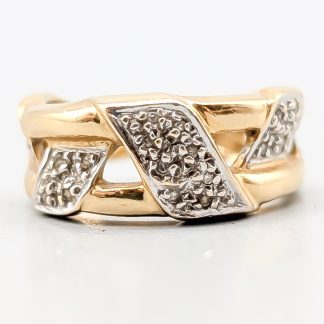 Diamantring i Flerfärgat Guld 18K 5.95g 15.5mm