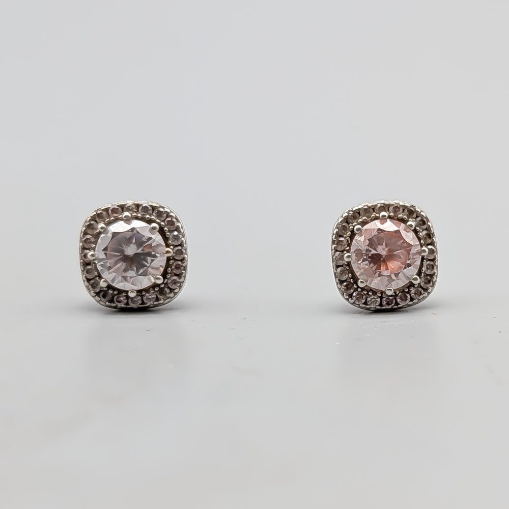 Örhängen i Silver med Stenar S925 2.23g 8mm