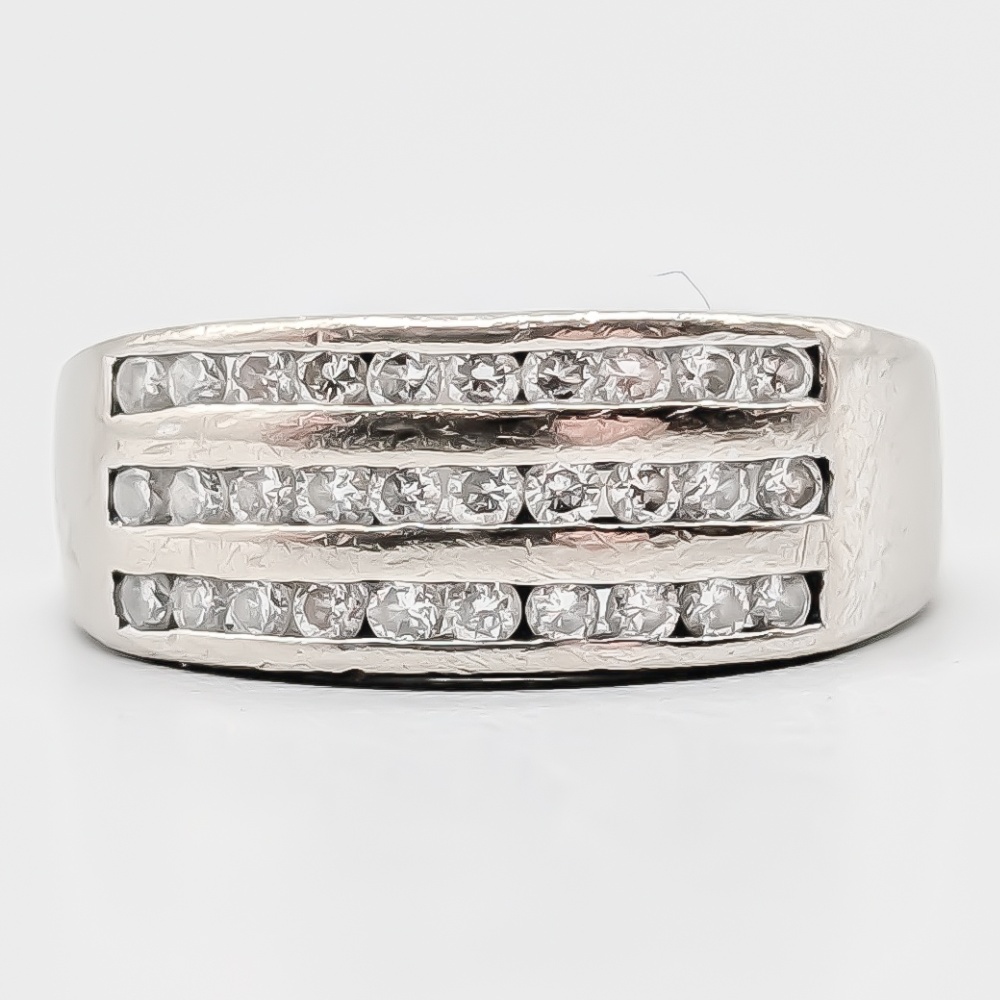 Diamantring i Vitguld 18K 5.3g 17mm