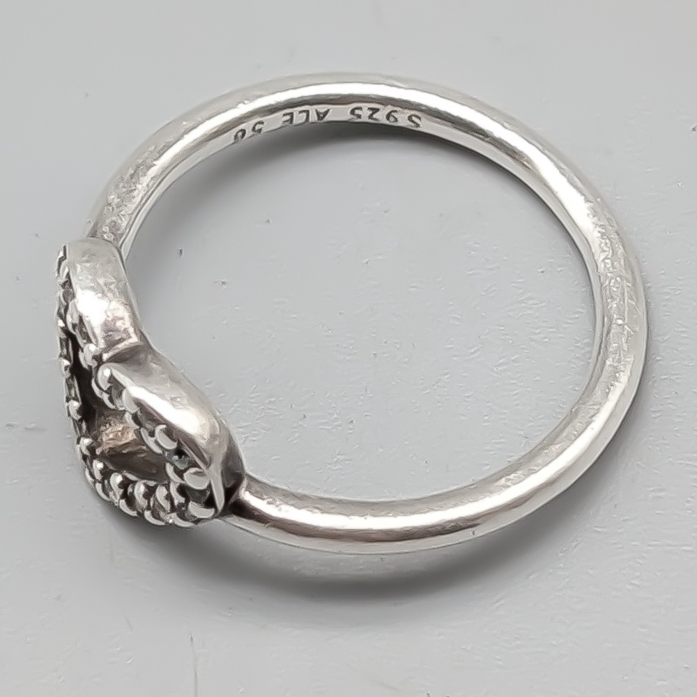 Pandora Ring i Silver med Vita Stenar S925 2.55g 17.5mm - Bild 4
