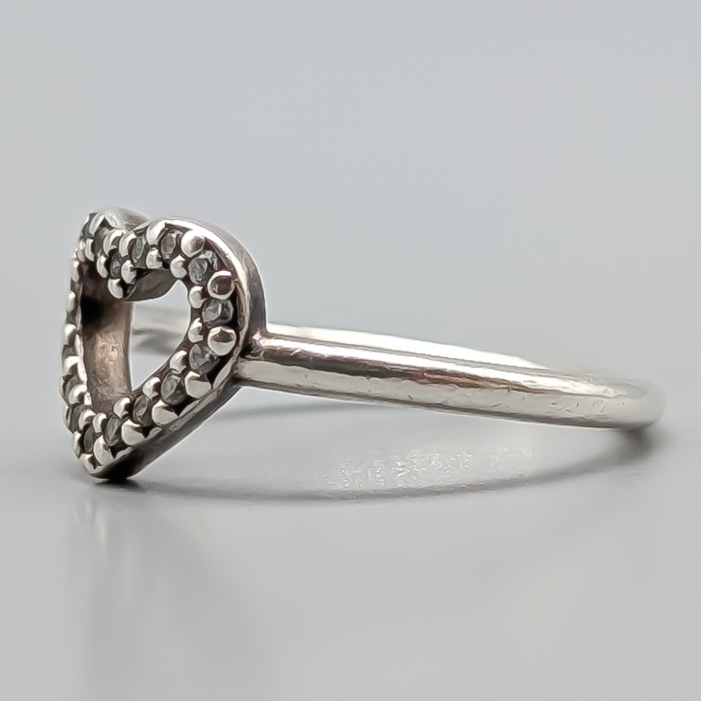 Pandora Ring i Silver med Vita Stenar S925 2.55g 17.5mm - Bild 3