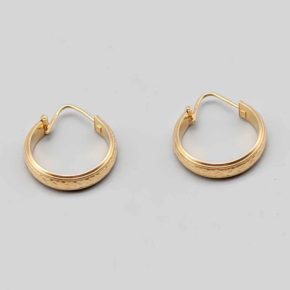 Creoler i Guld 18K 2.85g 22mm - Bild 2