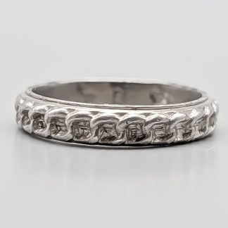 Ring i Silver med Vita Stenar S830 2.35g 15.25mm