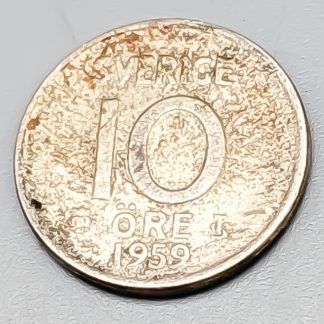 10 öre Sverige 1959 S400 1.44g 15mm