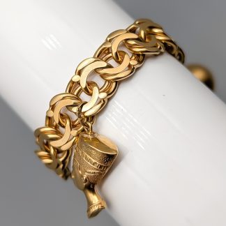 20cm Joan´s Bismarcklänk i Guld med Berlocker 18K 49.06g