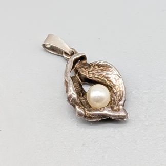 Hänge i Silver med Fauxpärla S830 2.6g 20mm