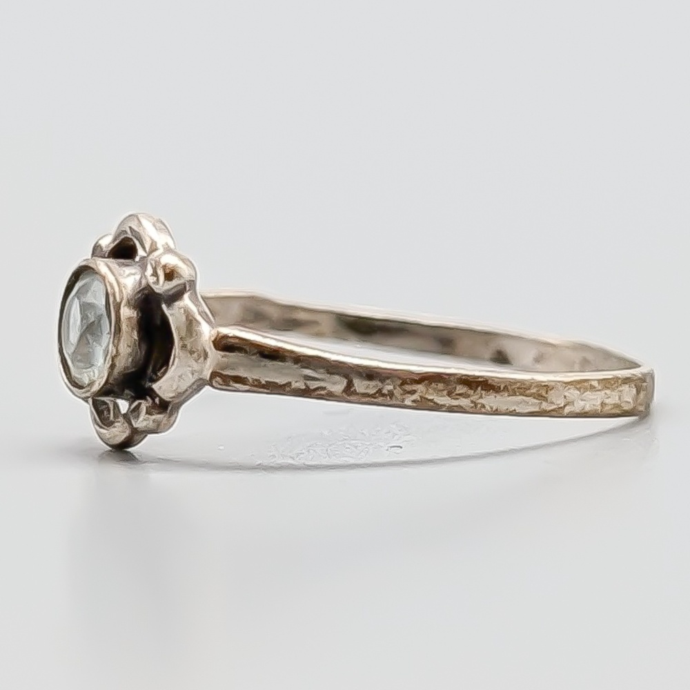 Ring i Silver med Vit Sten S830 0.56g 14.5mm - Bild 2