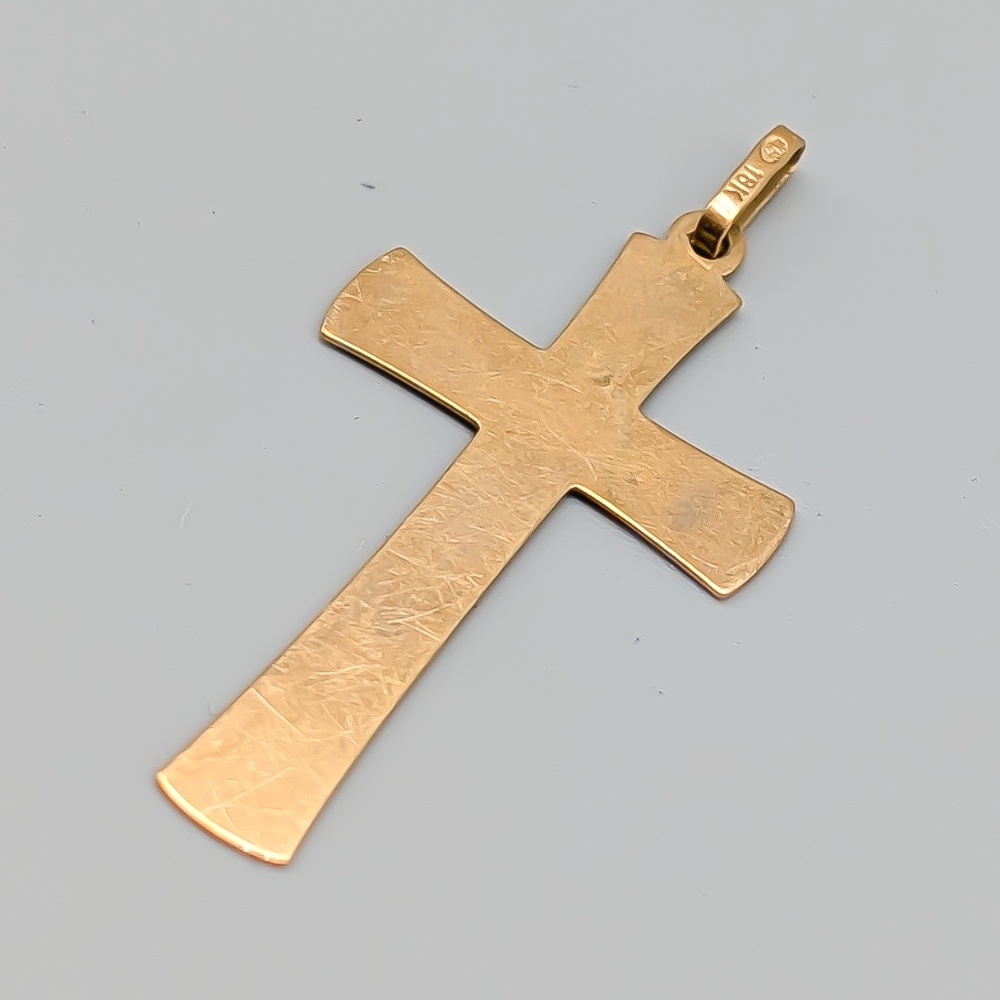 Hänge i Guld Kors 18K 1.17g 33mm - Bild 2