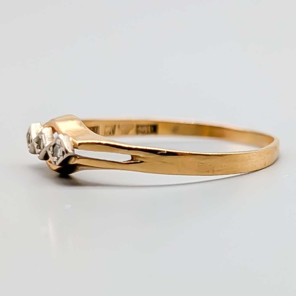 Diamantring i Flerfärgat Guld 18K 1.47g 19.25mm - Bild 2