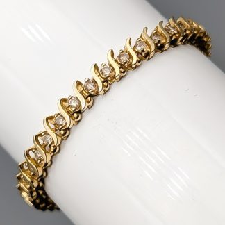 18cm Tennisarmband i Guld med Diamanter 14K 10.88g