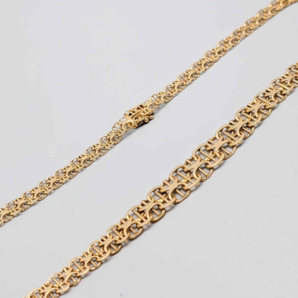 44cm Doserad X-Länk i Guld 18K 28.01g - Bild 2