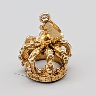 Hänge i Förgyllt Silver Krona S925 1.99g 18mm