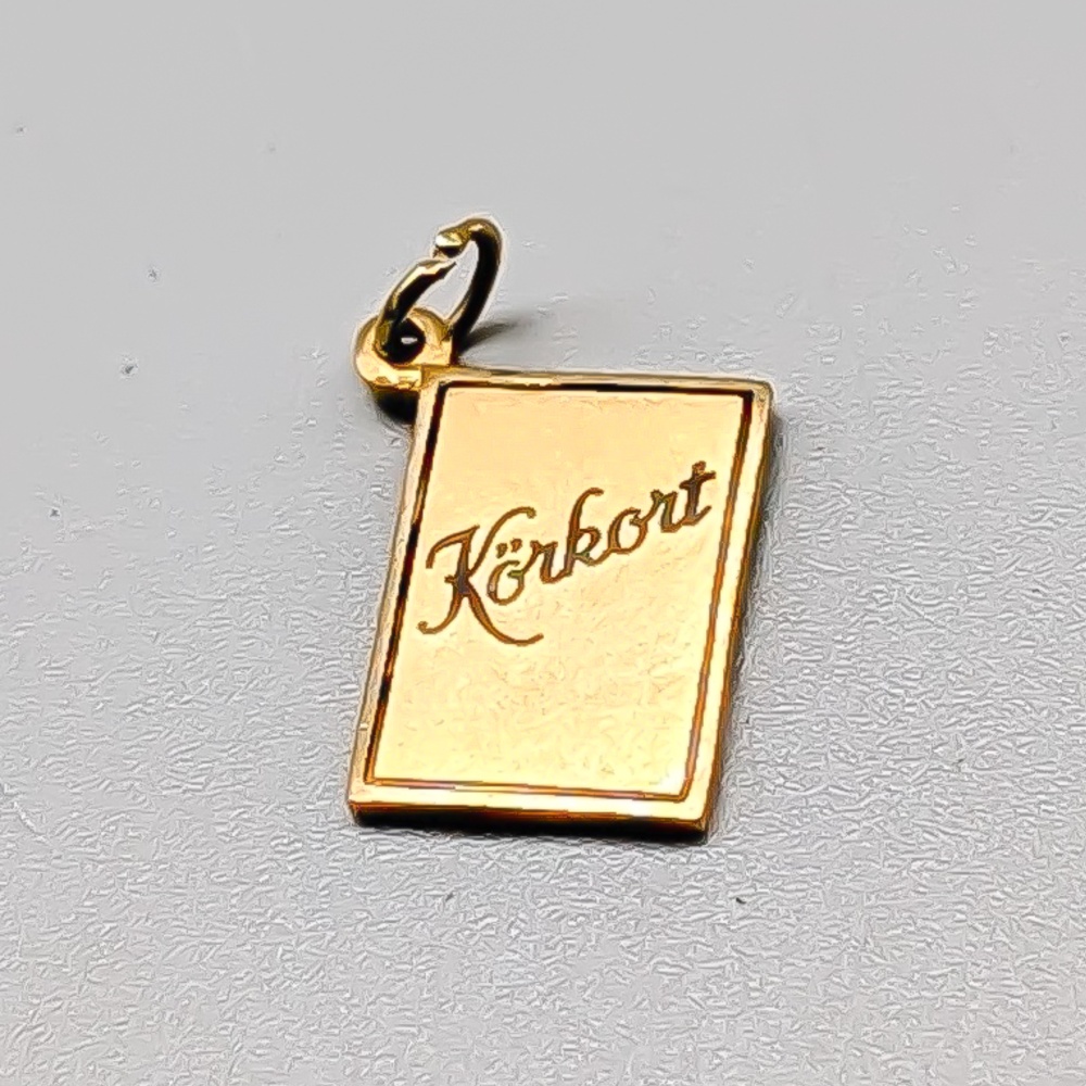 Hänge i Guld med Text Körkort 18K 1.99g 14mm