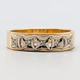Diamantring i Guld 18K 4.33g 18.5mm