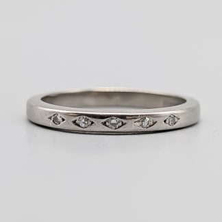 Diamantring i Vitguld 18K 4.09g 18mm