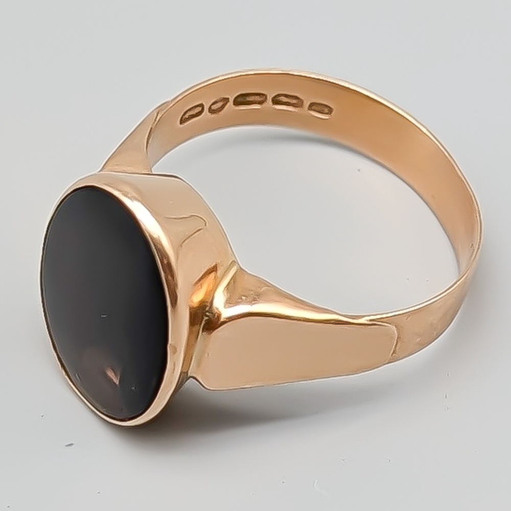 Ring i Guld med Brun Sten 14K 6.62g 21.25mm - Bild 3