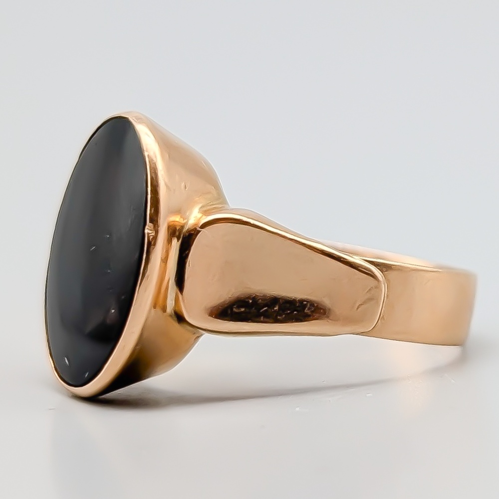 Ring i Guld med Brun Sten 14K 6.62g 21.25mm - Bild 2