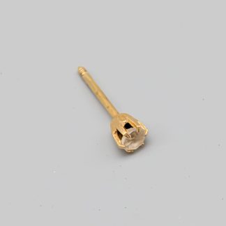 Enstaka Örhänge med Vit Sten i Guld 18K 0.28g 5mm