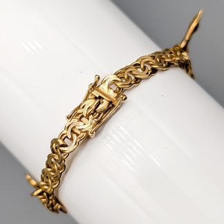 16.5cm Bismarcklänk i Guld med Berlocker 18K 9.12g