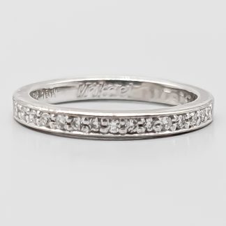 Schalins Alliansring i Vitguld med Diamanter-1