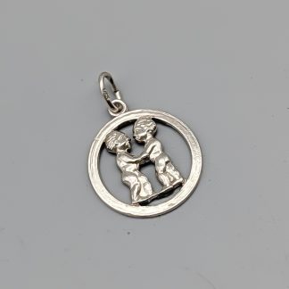 Hänge i Silver med Stjärntecken Tvillingarna S830 1.11g 18mm